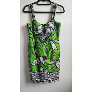 Muse Sleeveless Zipper zentangle floral Dress Women’s Size 8